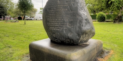 Large inscribed boulder
